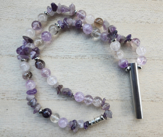 Amethyst Flourite Calming Necklace