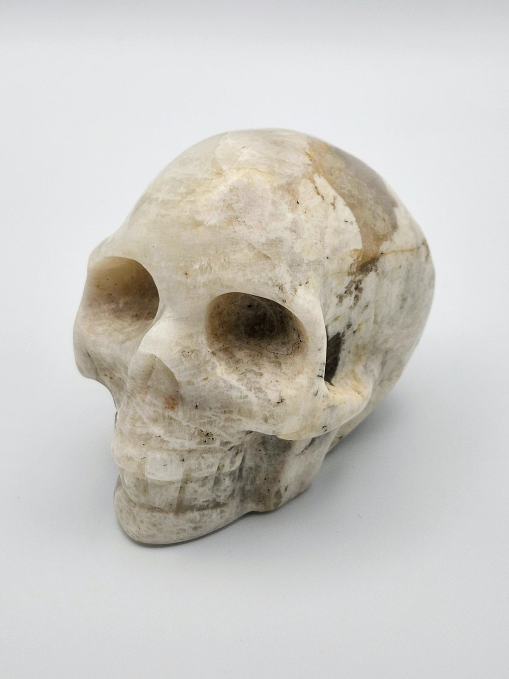 Moonstone Skull Carving