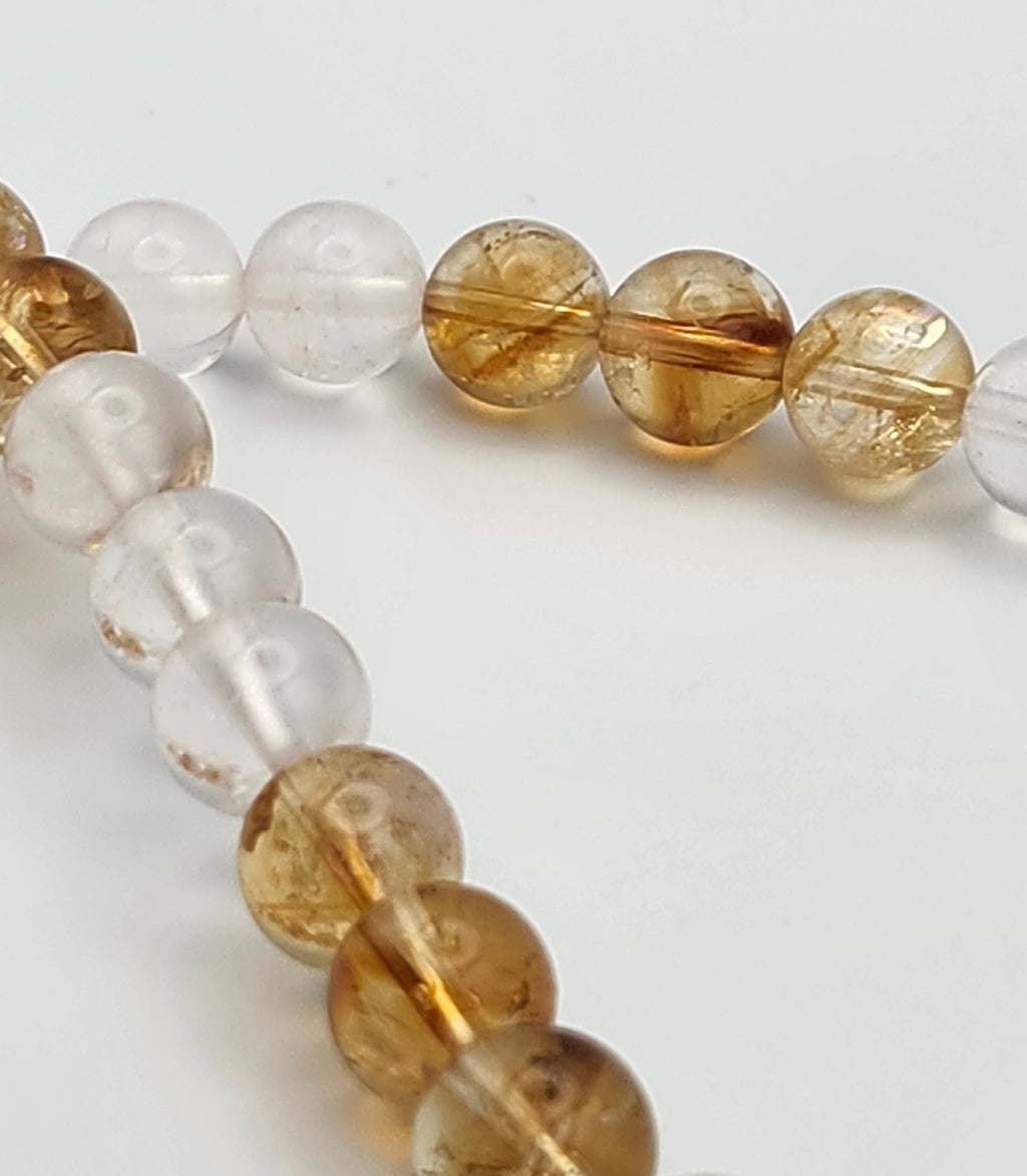 Golden Healer &amp; Clear Quartz Calming Necklace