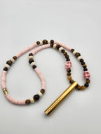 Blush & Bold – Tiger Eye Skull Calming Necklace