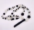 Starlit Strength – Rutile & Silver Obsidian Calming Necklace
