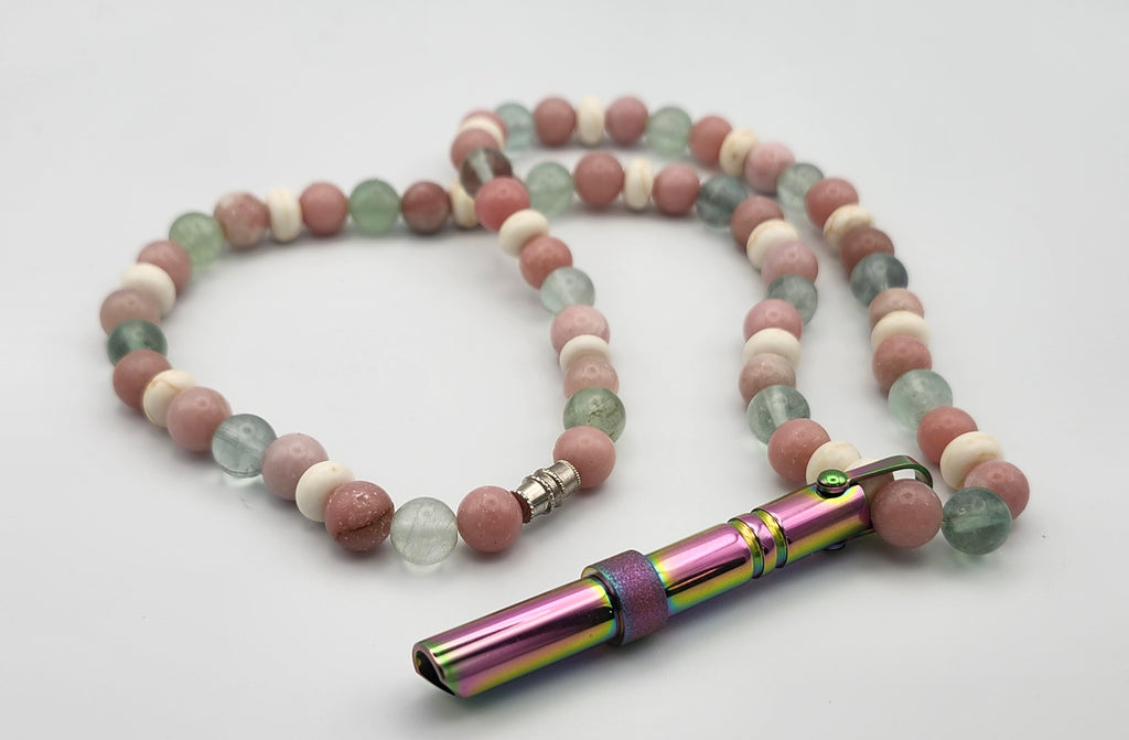 Bloom & Balance – Pink Opal & Green Fluorite Calming Necklace