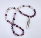 Violet Reset – Lepidolite & Clear Quartz Calming Necklace