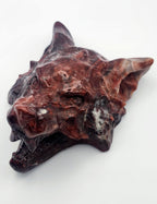 Red Jasper Wolf Carving