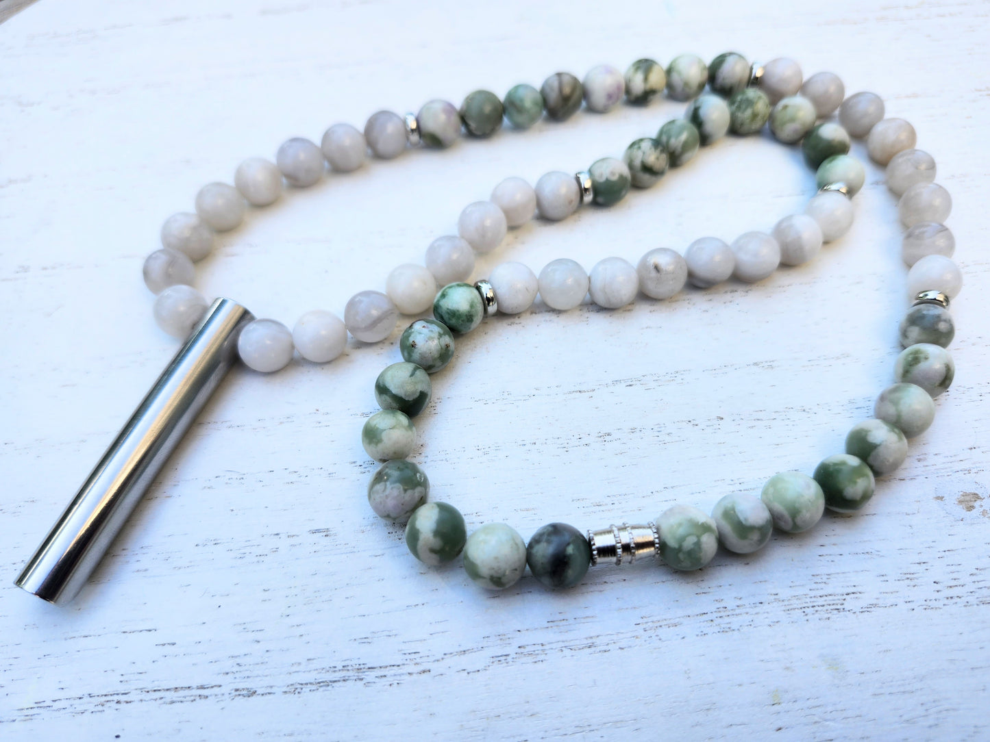 Moonstone & Lucky Stone Calming Necklace: Embrace Serenity and Good Fortune