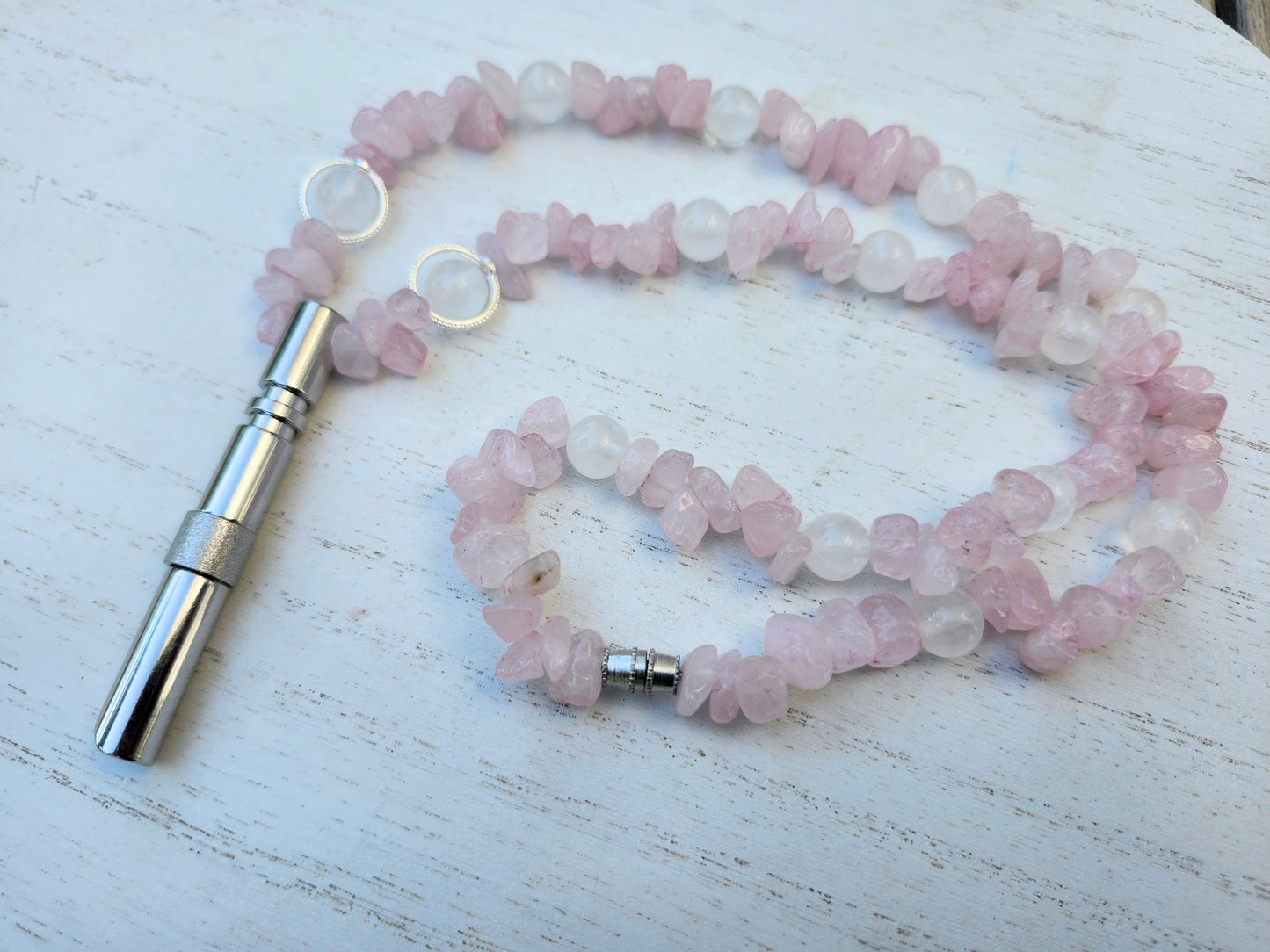 Rose Quartz & Crystal Calming Necklace