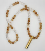 Golden Healer &amp; Clear Quartz Calming Necklace