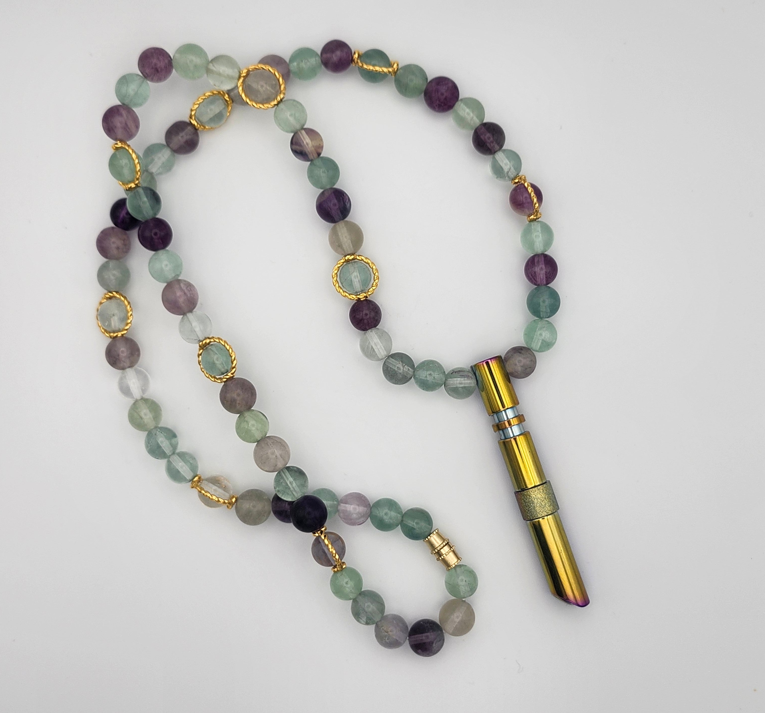 Prism Calm – Fluorite & Aura Calming Necklace