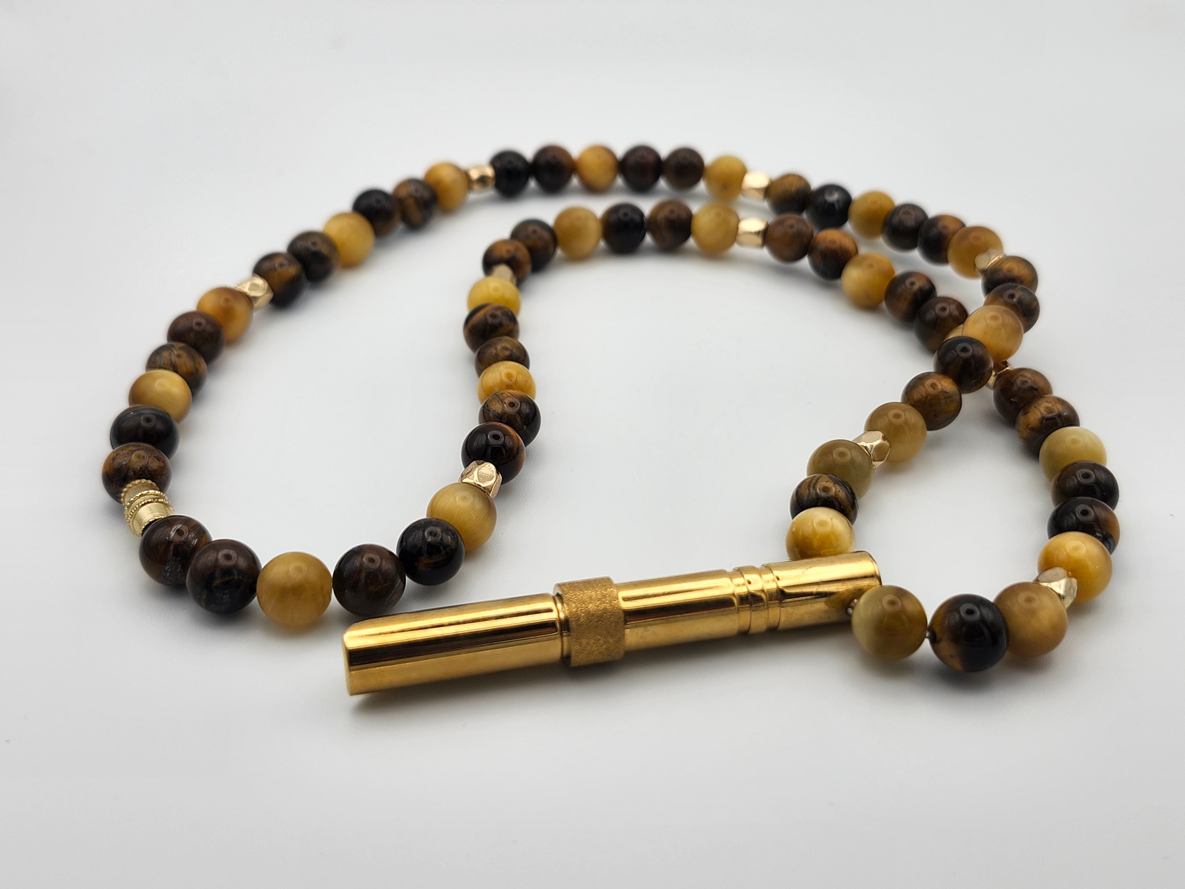 Steady Strength – Tiger Eye & Golden Eye Calming Necklace