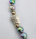 Electric Ground – Aura Lava & Crystal Skull Calming Necklace