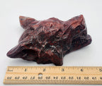 Red Jasper Wolf Carving